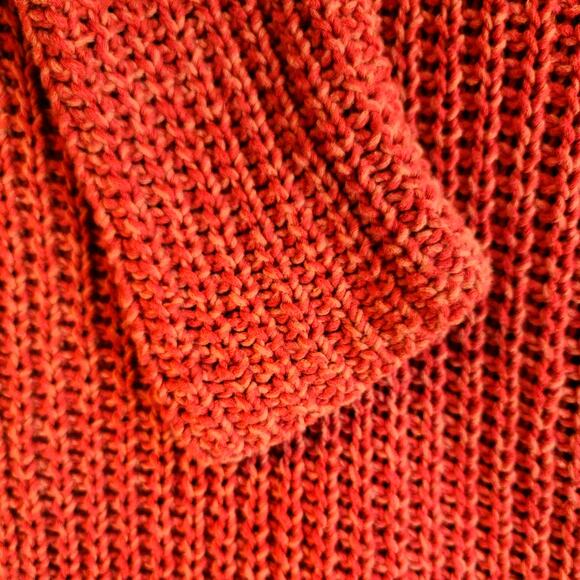 LRL Lauren Jeans Fisherman Nautical Red Crew Neck Open Knit Classiccore Sweater - Picture 4 of 5